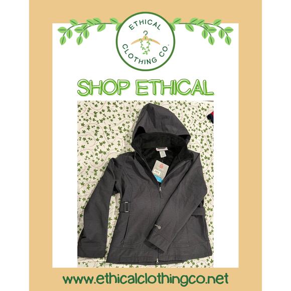 NWT Free Country Black Soft Shell with Hood Size: XL - Picture 1 of 6